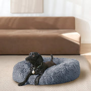 Round Long Plush Dog Beds for Large Dogs